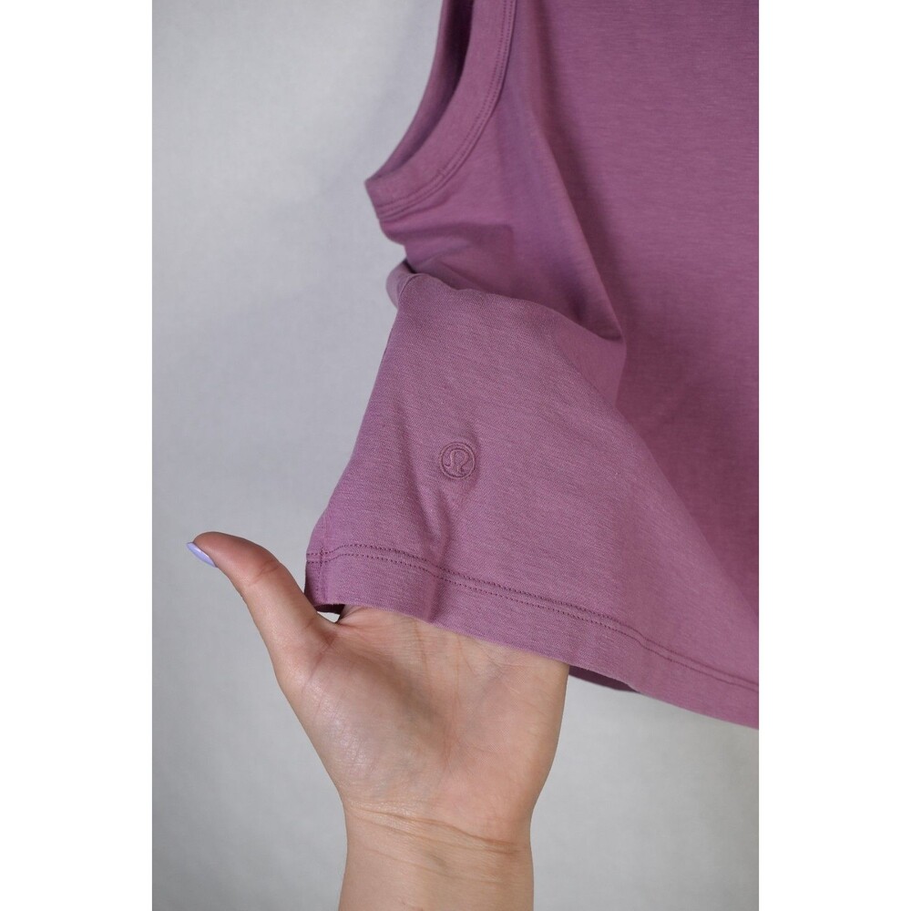 Lululemon Classic Fit Cotton Blend Tank Top Size 8 Pink Mauve Sleeveless - Picture 3 of 5